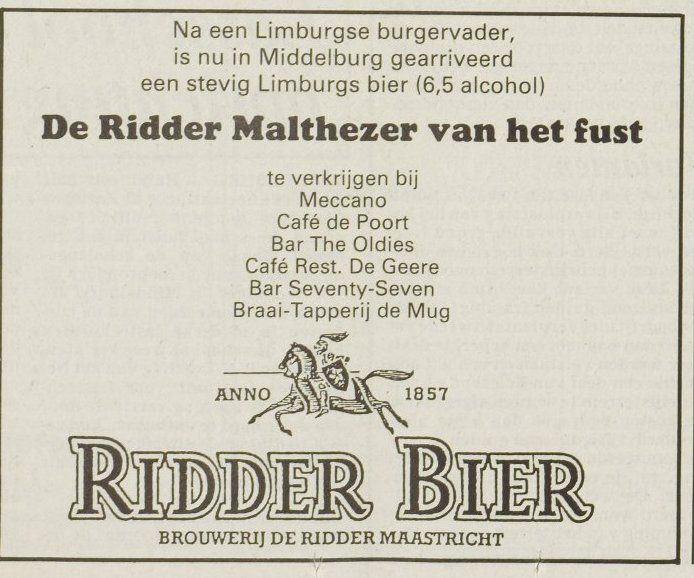 Bestand:Ridder Bier in De Poort 1986.jpg