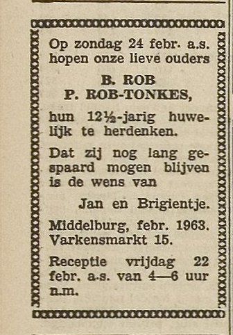 Bestand:Koperen Bruiloft B. Rob 1963.jpg